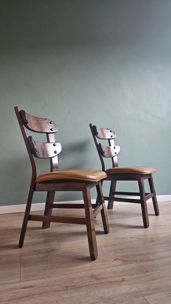 Image 1 of 4X Brutalist Style Chairs