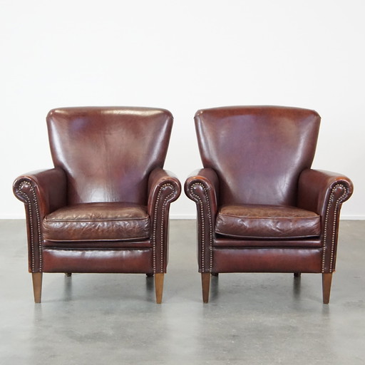 2 X Sheep Leather Armchair