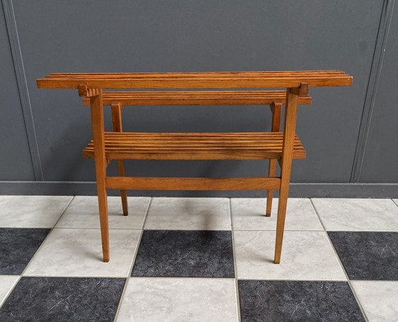 Image 1 of wood 1960s plant side table