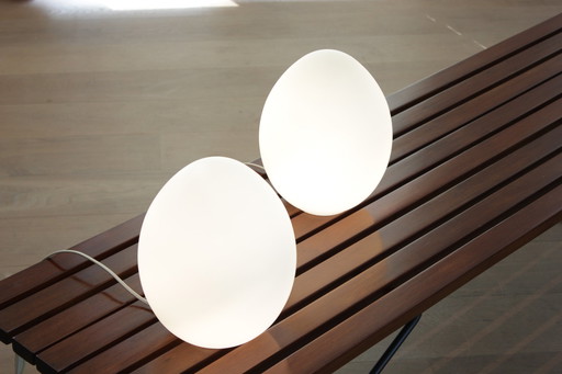 2x Egg Table Lamps