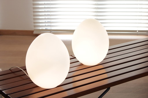 2x Egg Table Lamps