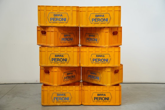 Image 1 of Vintage 1970s Birra Peroni Plastic Crate – Italian Beer Collectible