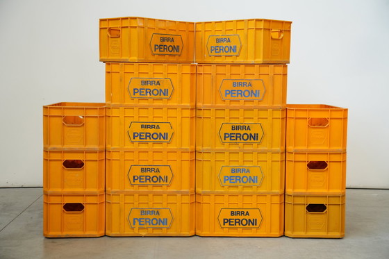 Image 1 of Vintage 1970s Birra Peroni Plastic Crate – Italian Beer Collectible