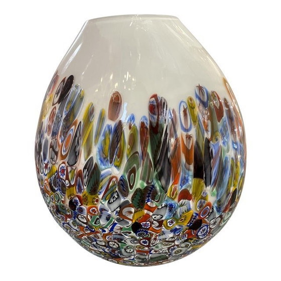 Image 1 of Contemporary Murrine Murano Glass Style With Multicolored Vase