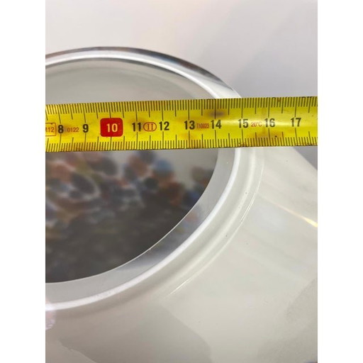 Jarrón de cristal de Murano estilo murrino contemporáneo con varios colores