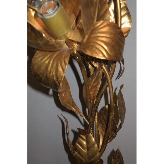 Image 1 of Vintage floor lamp in gold-plated canvas by Hans Kögl, 1970