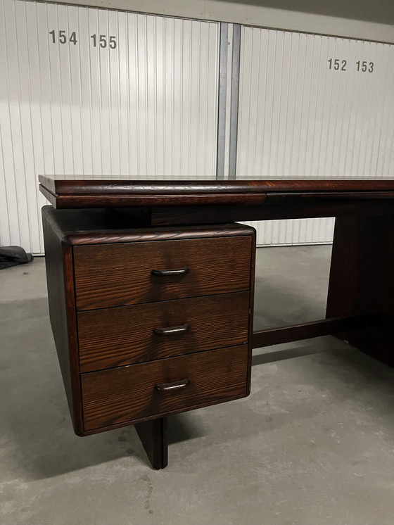 Image 1 of Vintage Mid - Century Rosewood Office Set: Desk + L recess + Sideboard + Display Case
