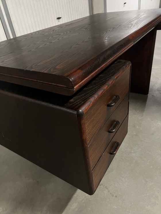 Image 1 of Vintage Mid - Century Rosewood Office Set: Desk + L recess + Sideboard + Display Case
