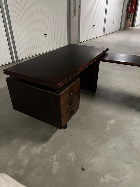 Image 1 of Vintage Mid - Century Rosewood Office Set: Desk + L recess + Sideboard + Display Case
