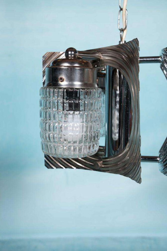 Image 1 of Lampadario spaziale, lampada a sospensione a cascata vintage anni '60/'70 retrò