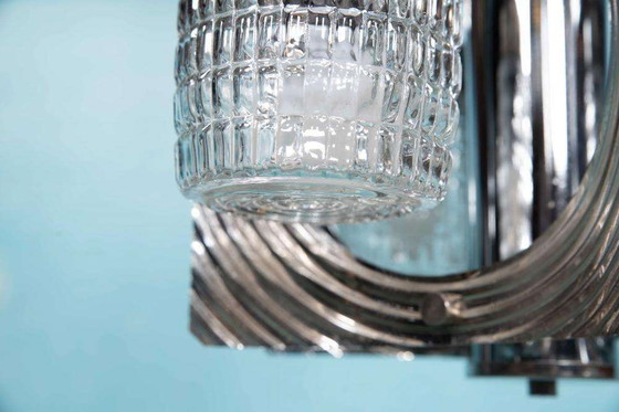 Image 1 of Lustre de l'ère spatiale, lampe suspendue cascade vintage 60/70 rétro