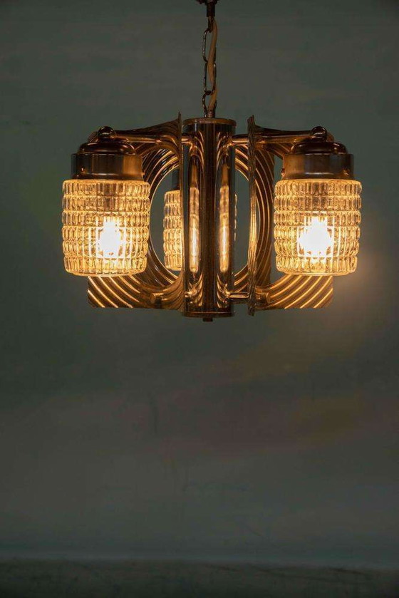 Image 1 of Lampadario spaziale, lampada a sospensione a cascata vintage anni '60/'70 retrò