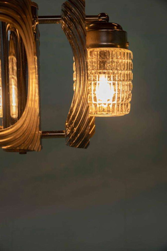 Image 1 of Lustre de l'ère spatiale, lampe suspendue cascade vintage 60/70 rétro