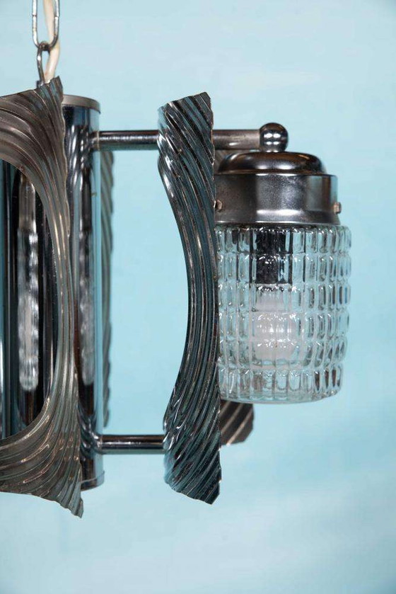 Image 1 of Lampadario spaziale, lampada a sospensione a cascata vintage anni '60/'70 retrò