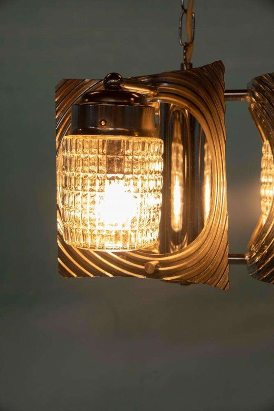 Image 1 of Lampadario spaziale, lampada a sospensione a cascata vintage anni '60/'70 retrò