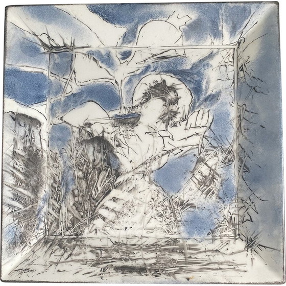 Image 1 of Vintage ceramic dish by Francoise Deyrieux, 2018s