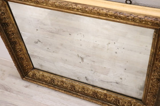 Image 1 of Art Nouveau Gilt Wood Wall Mirror