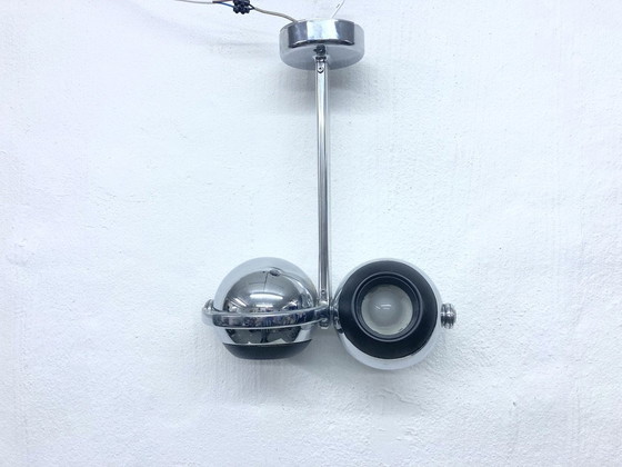 Image 1 of Double globe lamp in chrome design Terence Conran For Erco 60s 70s Space Age