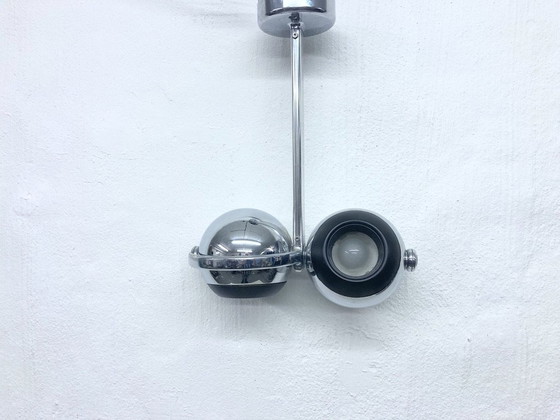 Image 1 of Double globe lamp in chrome design Terence Conran For Erco 60s 70s Space Age