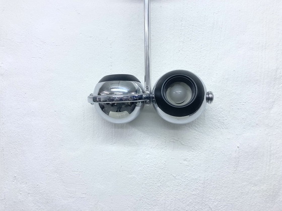 Image 1 of Double globe lamp in chrome design Terence Conran For Erco 60s 70s Space Age