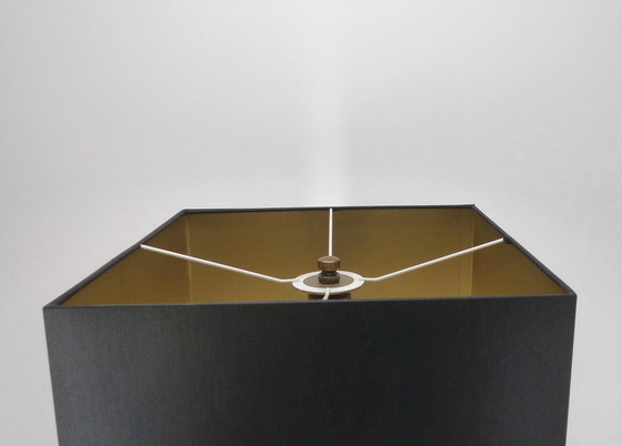 Image 1 of Stylized Flower Lamp In Gilded Brass 1970