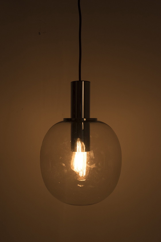 Image 1 of Vintage glass ball hanging lamp