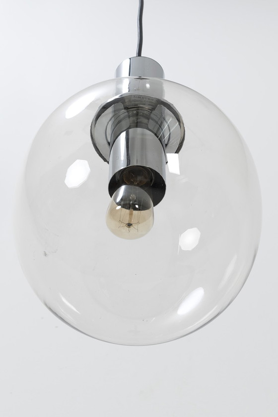 Image 1 of Vintage glass ball hanging lamp