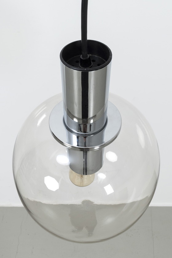 Image 1 of Vintage glass ball hanging lamp