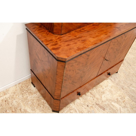 Image 1 of Vintage Art Deco sideboard in solid wood and walnut veneer, Czechoslovakia 1930
