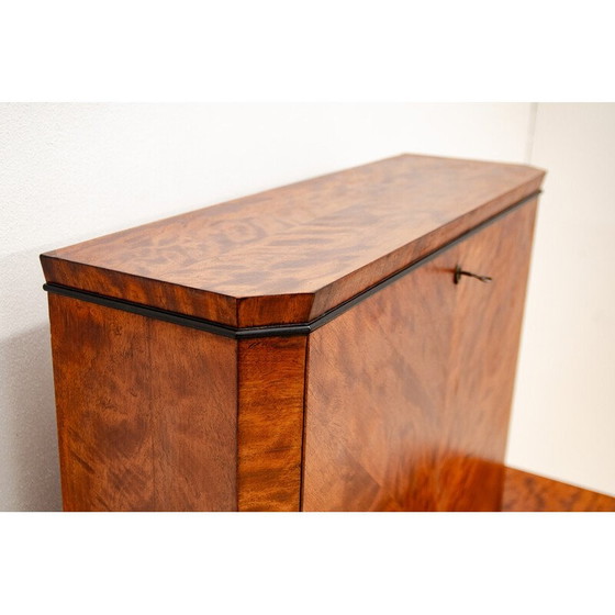 Image 1 of Vintage Art Deco sideboard in solid wood and walnut veneer, Czechoslovakia 1930