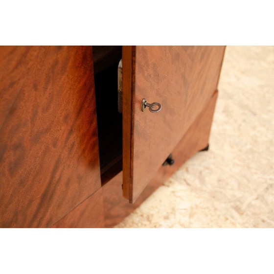Image 1 of Vintage Art Deco sideboard in solid wood and walnut veneer, Czechoslovakia 1930