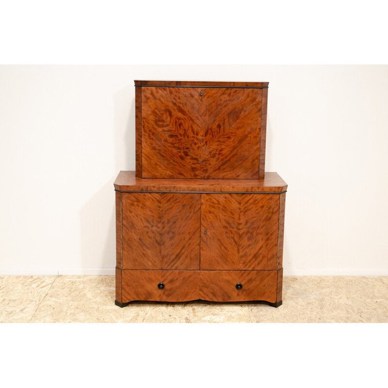 Image 1 of Vintage Art Deco sideboard in solid wood and walnut veneer, Czechoslovakia 1930