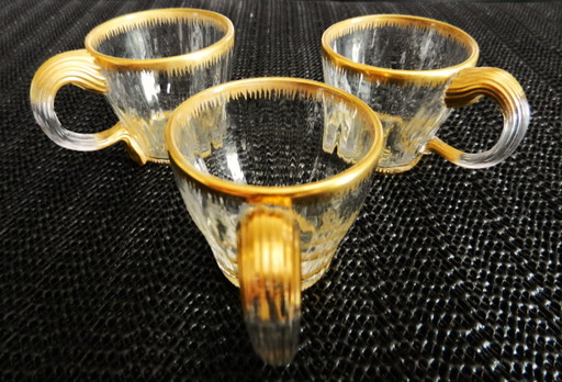 Daum Nancy Liqueur Glasses Crystal circa 1900!