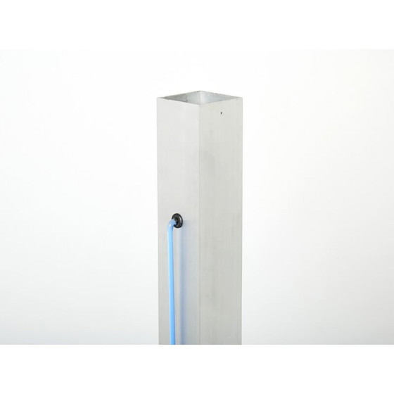 Image 1 of Vintage Neon blue steel floor lamp by Rudi Stern and Dan Chelsea for Kovacs, 1983