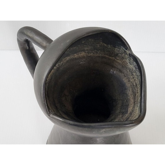 Image 1 of Vintage black pitcher, 1950s