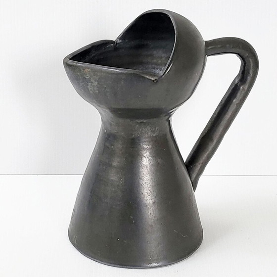 Image 1 of Vintage black pitcher, 1950s