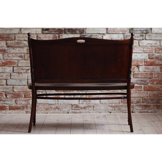 Image 1 of Vintage bentwood bench for Jacob and Josef Kohn, 1901