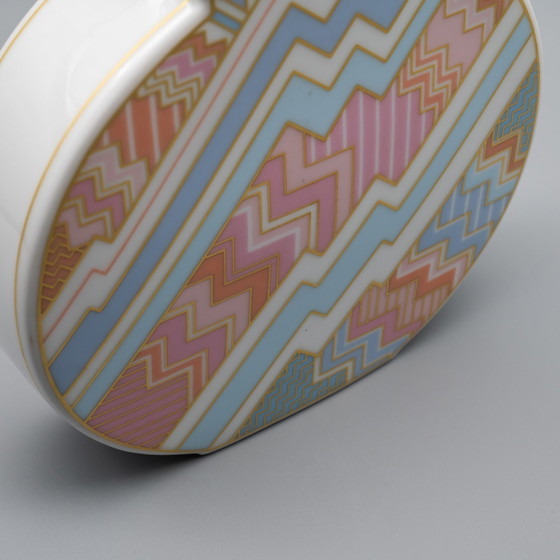 Image 1 of Raro vaso Rosenthal in porcellana dell'artista Rosemonde Nairac in stile Art Déco anni '80