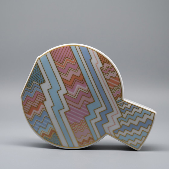 Image 1 of Raro vaso Rosenthal in porcellana dell'artista Rosemonde Nairac in stile Art Déco anni '80