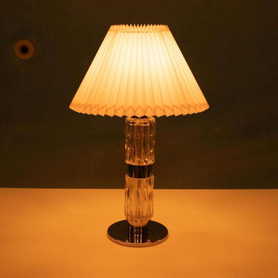 Image 1 of Midcentury glass table lamp Richard Essig, hotel chic table