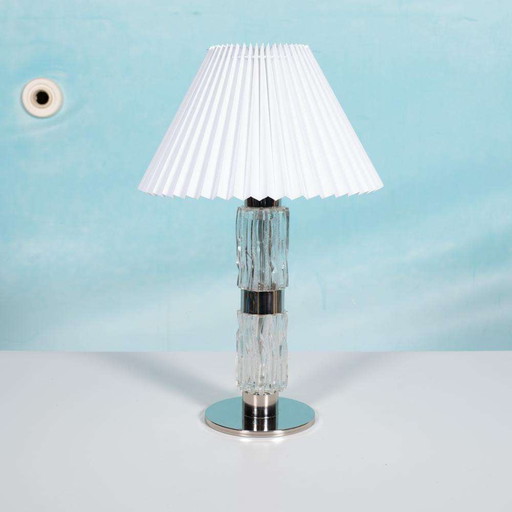 Midcentury glass table lamp Richard Essig, hotel chic table