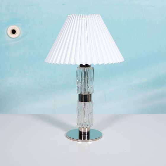 Image 1 of Midcentury glass table lamp Richard Essig, hotel chic table