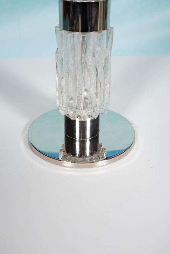 Image 1 of Midcentury glass table lamp Richard Essig, hotel chic table