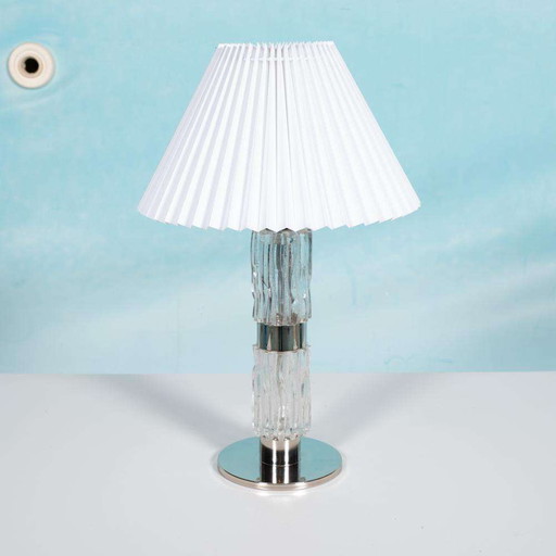 Midcentury glass table lamp Richard Essig, hotel chic table