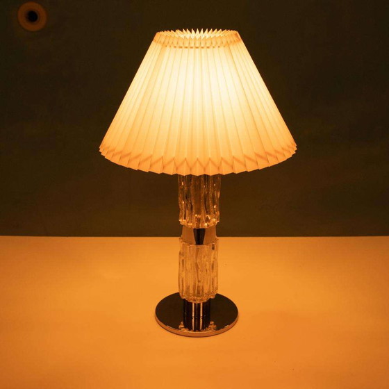 Image 1 of Midcentury glass table lamp Richard Essig, hotel chic table