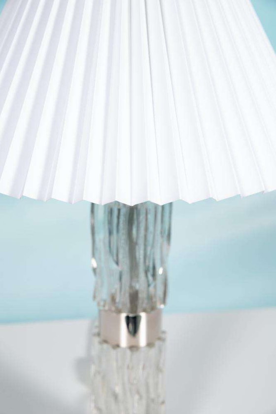 Image 1 of Midcentury glass table lamp Richard Essig, hotel chic table