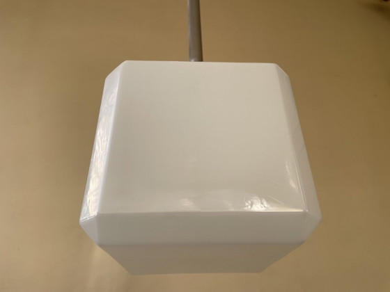 Image 1 of Lamp Pendant Ceiling Lamp Art Deco 1930 Cube White Glass French