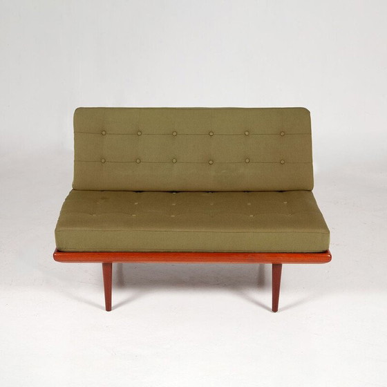 Image 1 of Dormeuse vintage Minerva in tessuto verde e teak di Peter Hvidt e Orla Mølgaard-Nielsen per France &amp; Daverkosen, anni '6