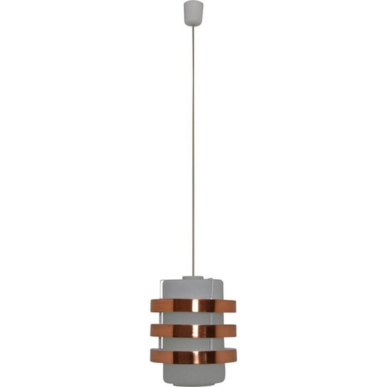 Image 1 of Vintage glass and metal suspension by Drupol, Czechoslovakia 1970