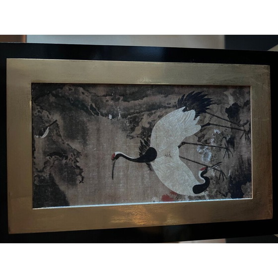 Image 1 of Lampada pagoda vintage in melamina laccata e ottone per Maison le Dauphin, 1970